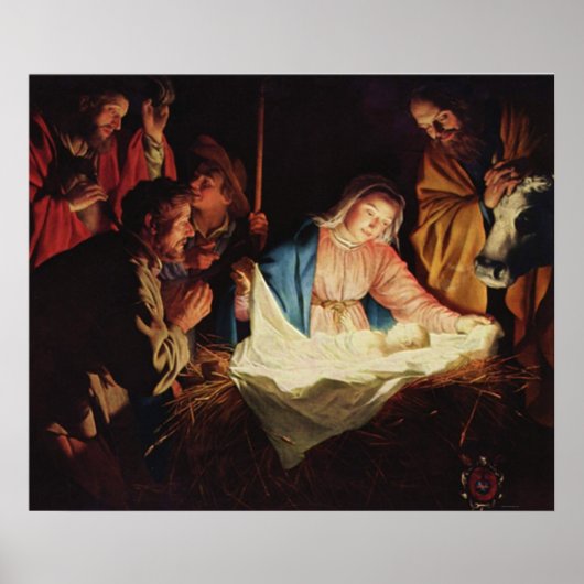 Nativiteit-scènecadeautjes voor kerstmis poster (Voorkant)