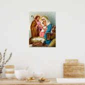 Nativiteit-scènecadeautjes voor kerstmis poster (Keuken)