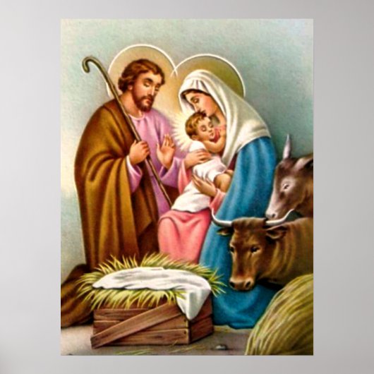 Nativiteit-scènecadeautjes voor kerstmis poster (Voorkant)