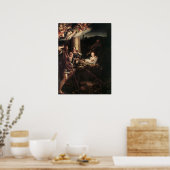 Nativiteit-scènecadeautjes voor kerstmis poster (Keuken)