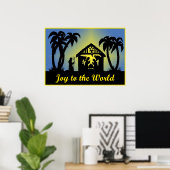 Nativiteit Silhouette Joy aan de wereld Poster (Thuiskantoor)