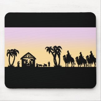 Nativiteit Silhouette Wise-Mannen op de horizon Muismat