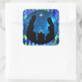 Nativiteit Square Sticker (Tas)