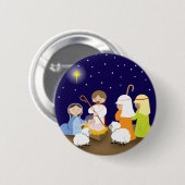 Nativiteit van de Heer Ronde Button 5,7 Cm (Voorkant /achterkant)