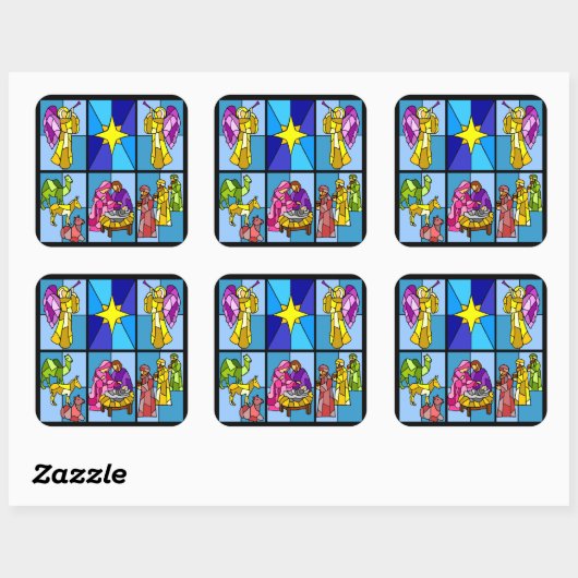 Nativiteit Vierkante Sticker (Vel)