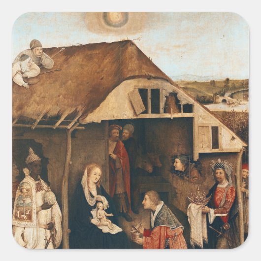 Nativiteit Vierkante Sticker (Voorkant)