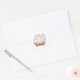 Nativiteit Wieg Square Sticker