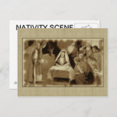 NATIVITEITSCENE BRIEFKAART (Voorkant / Achterkant)