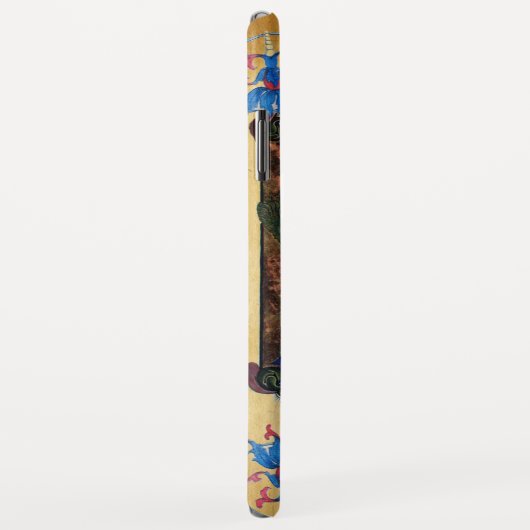 NATIVITEITSCHRISTMAS PARCHMENT BLUE GEM MONOGRAM Case-Mate iPhone CASE (Achterkant/rechts)