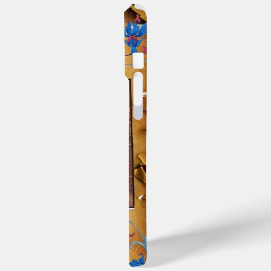 NATIVITEITSCHRISTMAS PARCHMENT BLUE GEM MONOGRAM Case-Mate iPhone CASE (Achterkant / Links)