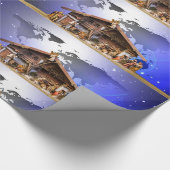 Nativiteitsglanzend opvulpapier cadeaupapier (Hoek)