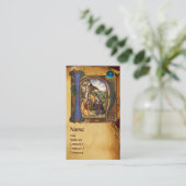 NATIVITEITSPARCHMENT Blue Sapphire Monogram Visitekaartje (Staand voorkant)