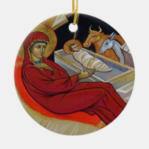 Nativiteitspictogram kerstversiering keramisch ornament