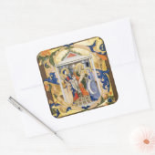 NATIVITEITSPRODUCTIE VAN CHRISTMAS VIERKANTE STICKER (Envelop)