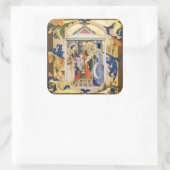 NATIVITEITSPRODUCTIE VAN CHRISTMAS VIERKANTE STICKER (Tas)