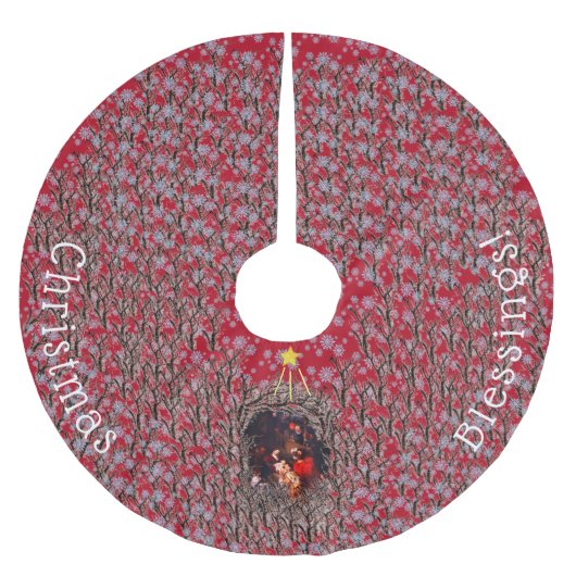 Nativiteitsscène boomrok kerstboom rok (Voorkant)