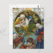 "Nativiteitsscène" Briefkaart (Voorkant / Achterkant)