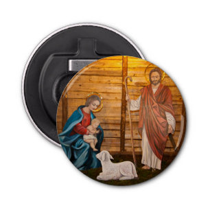 Nativiteitsscène Button Flesopener