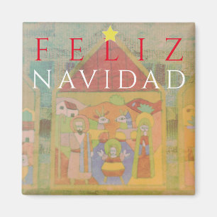 Nativiteitsscène "Feliz Navidad" Magneet