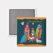 Nativiteitsscène Magnet Magneet (Voorkant / Achterkant)