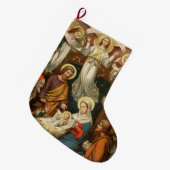 Nativiteitsscène met Angels Kerststop Grote Kerstsok (Voorkant (Hangend))