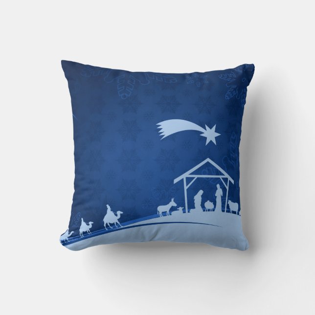 Nativiteitsscène met drie Mannen loods Kussen (Voorkant)