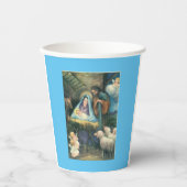 Nativiteitsscène met kerstmis papieren bekers (Voorkant)