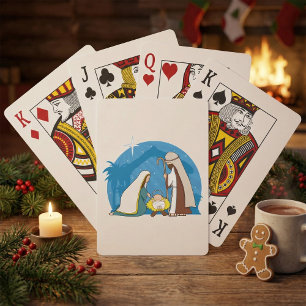 Nativiteitsscène Pokerkaarten