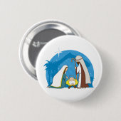 Nativiteitsscène Ronde Button 5,7 Cm (Voorkant /achterkant)
