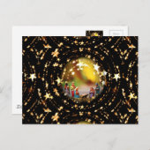 Nativiteitsscène Wieg Maagd Mary Baby Jesus Stars Briefkaart (Voorkant / Achterkant)