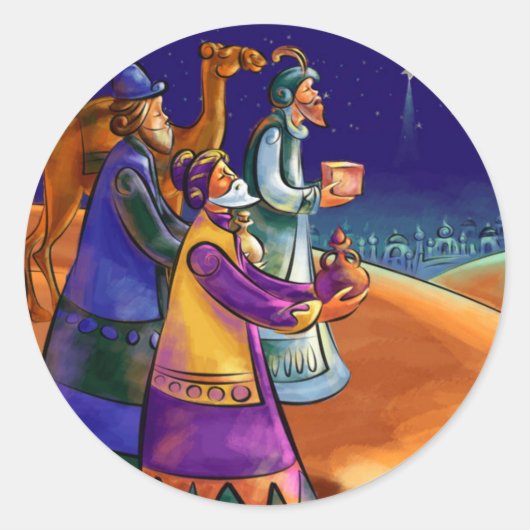 Nativiteitsstickers Ronde Sticker (Voorkant)