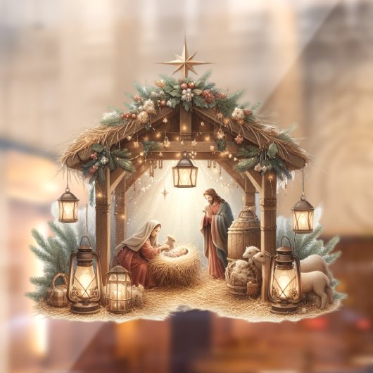 Nativiteitsvensterkoppeling Raamsticker (Vel 2)