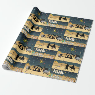 Nativiteitsverhaal 3D Cadeaupapier