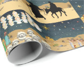 Nativiteitsverhaal 3D Cadeaupapier (Rol Hoek)