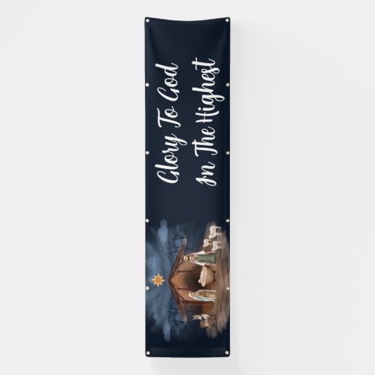 Nativiteitsverhaal voor de godkerst-Christelijke k Spandoek (Verticaal)