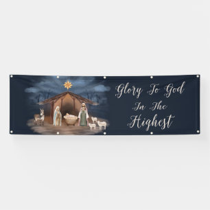 Nativiteitsverhaal voor de godkerst-Christelijke k Spandoek