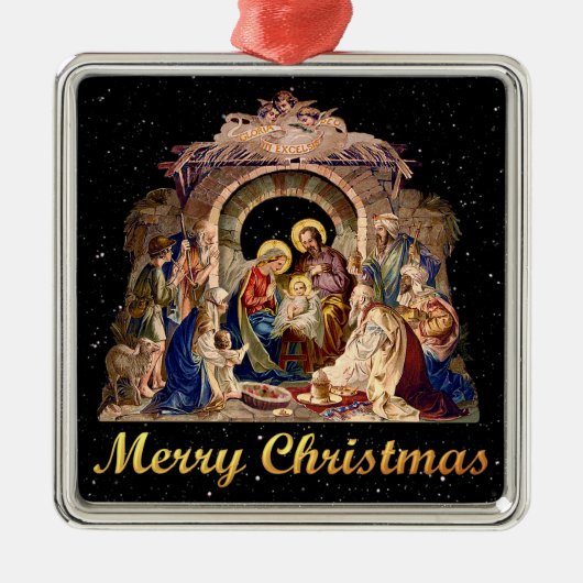 nativiteitsversiering metalen ornament (Voorkant)