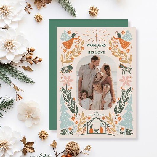 Nativity Angels 2 foto kerst Feestdagenkaart