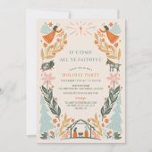 Nativity Angels Religieus Kerstfeest Kaart (Voorkant)