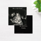 Nativity Baby Jésus Virgin Mary Angels Black White (Bureau)