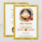 Nativity Carol Service Christmas Invitation Feestdagenkaart (Voorkant / Achterkant)