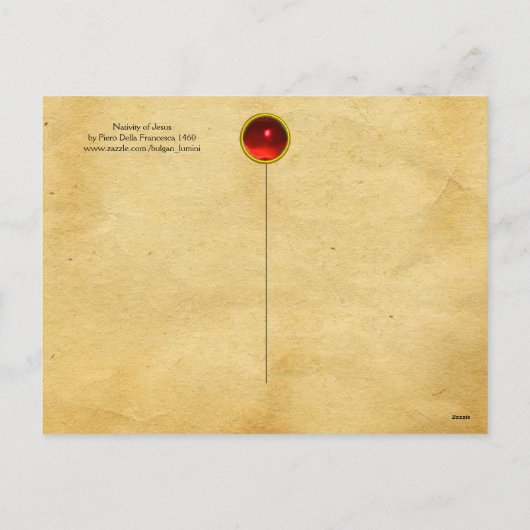NATIVITY,CHRISTMAS ANGELS by PIERO DELLA FRANCESCA Feestdagenkaart (Achterkant)