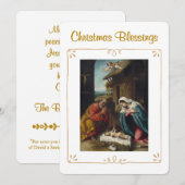 Nativity Christmas Blessings Religious  Feestdagenkaart (Voorkant / Achterkant)