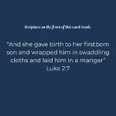 Nativity Christmas Card – Baby Jesus in the Manger Kaart