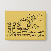 Nativity Christmas Christian Family Matching  Button (Voorkant)