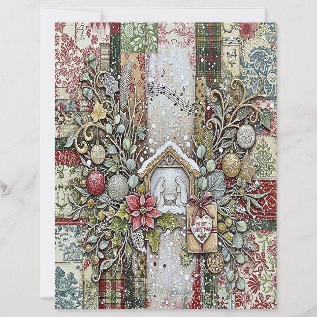 Nativity Christmas craft paper (Voorkant)