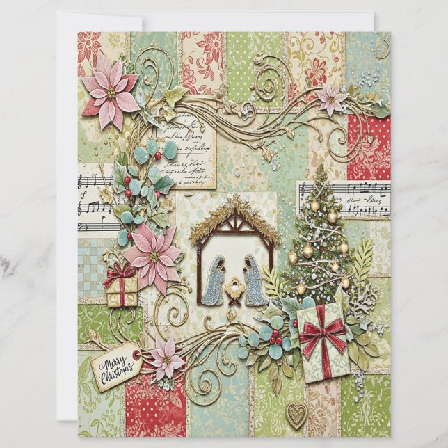 Nativity Christmas craft paper (Voorkant)