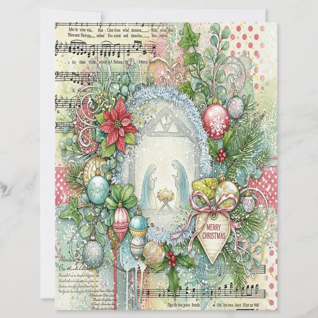 Nativity Christmas craft paper (Voorkant)