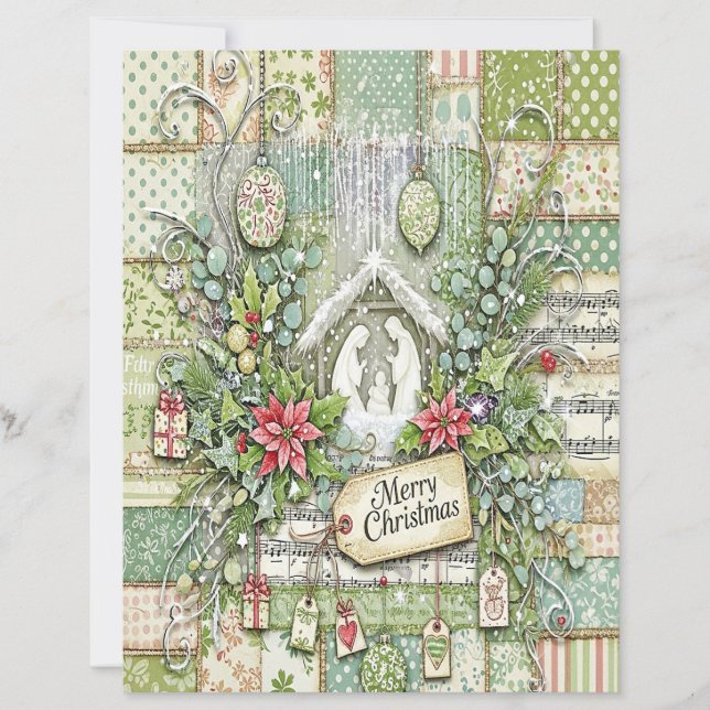 Nativity Christmas craft paper (Voorkant)