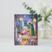Nativity Christmas Feestdagenkaart (Staand voorkant)